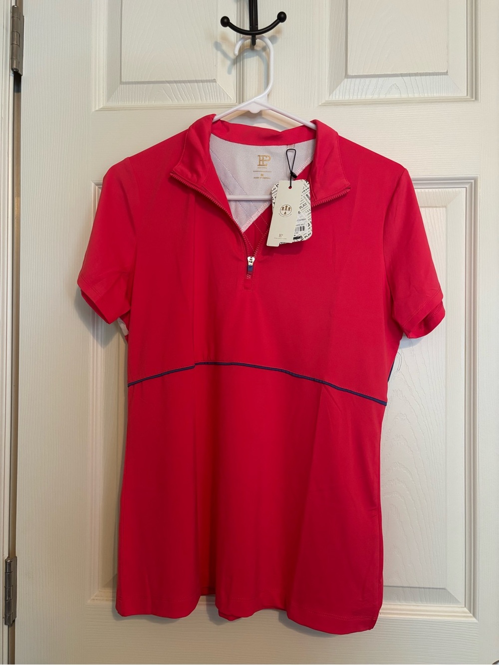 EP Pro Bright Pink Short-Sleeve Quarter-Zip Athletic Top
